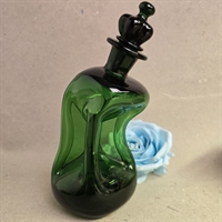 mørkegrøn-glas-klukflaske-speciel-prop-gammel-snapseflaske